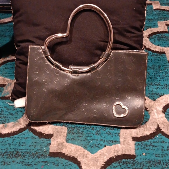 Vintaga Guess Heart Handle Grey Bag - Picture 2 of 5